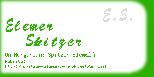elemer spitzer business card